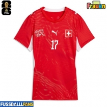 Schweiz Ruben Vargas #17 Heimtrikot Frauen EM 2024 Kurzarm